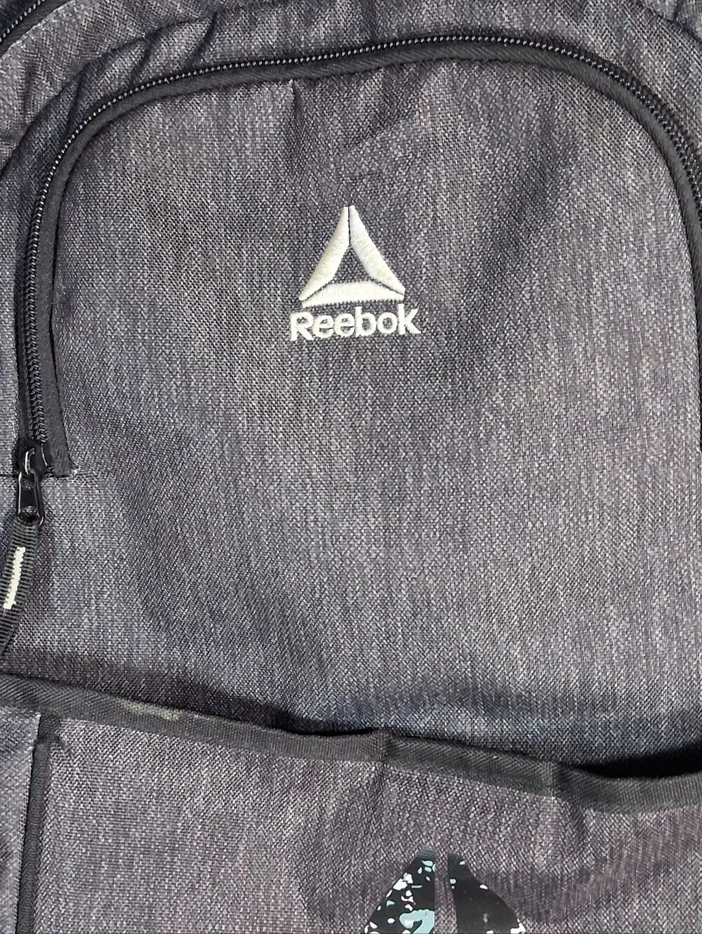 Reebok Riley Kids Grey Heather/Black Lining Multi- Pocketed Backpack/Knapsack